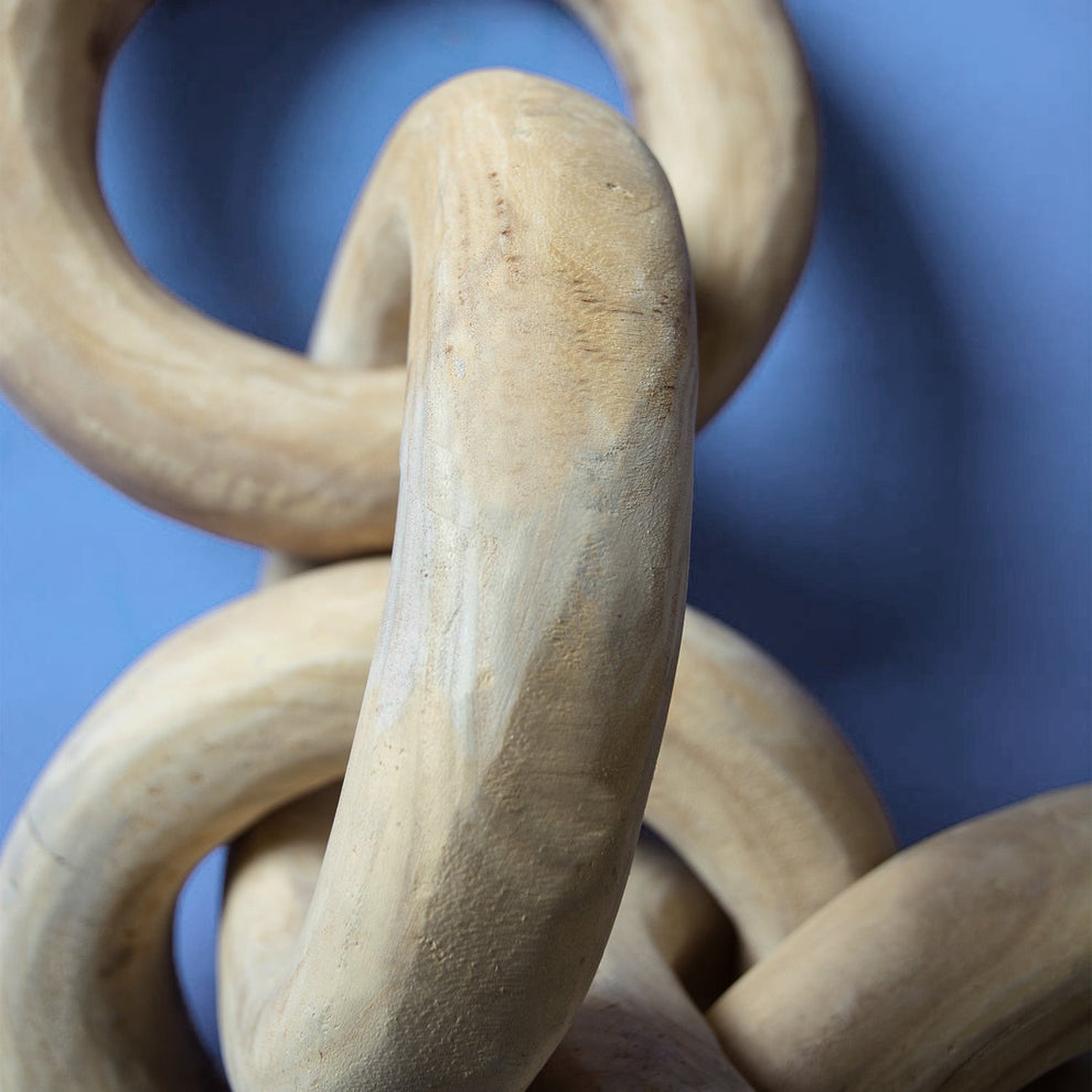 Wood Chain, 8 Link By Gold Leaf | Sculptures | Modishstore - 12