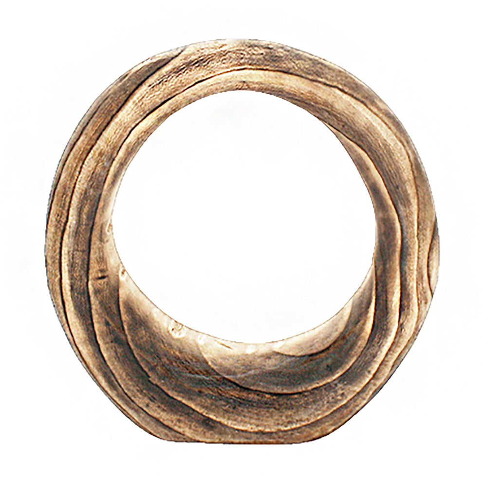 Wood Ring Sculpture, Burned, 10.5"OD Set of 4 By Gold Leaf | Sculptures | Modishstore - 2