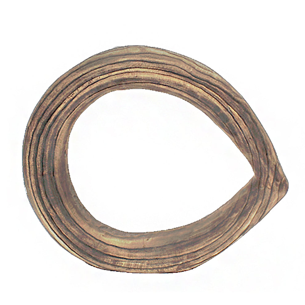 Wood Ring Sculpture, Burned, 15.5"L Set Of 2 By Gold Leaf | Sculptures | Modishstore - 2