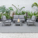 LeisureMod Walbrooke Modern Grey Patio Conversation With Square Fire Pit & Tank Holder | Outdoor Sofas, Loveseats & Sectionals | Modishstore - 55