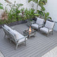 LeisureMod Walbrooke Modern Grey Patio Conversation With Square Fire Pit & Tank Holder | Outdoor Sofas, Loveseats & Sectionals | Modishstore - 43