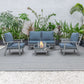 LeisureMod Walbrooke Modern Grey Patio Conversation With Square Fire Pit & Tank Holder | Outdoor Sofas, Loveseats & Sectionals | Modishstore - 24