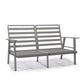 Leisuremod Walbrooke Modern Outdoor Patio Loveseat with Gray Aluminum Frame and Removable Cushions For Patio and Backyard Garden | Outdoor Sofas, Loveseats & Sectionals | Modishstore - 11