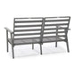 Leisuremod Walbrooke Modern Outdoor Patio Loveseat with Gray Aluminum Frame and Removable Cushions For Patio and Backyard Garden | Outdoor Sofas, Loveseats & Sectionals | Modishstore - 9
