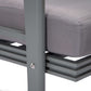 Leisuremod Walbrooke Modern Outdoor Patio Loveseat with Gray Aluminum Frame and Removable Cushions For Patio and Backyard Garden | Outdoor Sofas, Loveseats & Sectionals | Modishstore - 40