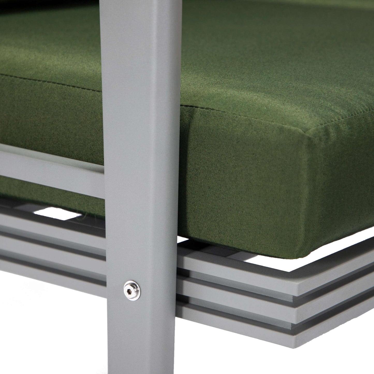 Leisuremod Walbrooke Modern Outdoor Patio Loveseat with Gray Aluminum Frame and Removable Cushions For Patio and Backyard Garden | Outdoor Sofas, Loveseats & Sectionals | Modishstore - 24