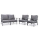 LeisureMod Walbrooke Modern 3-Piece Outdoor Patio Set with Grey Aluminum Frame | Outdoor Sofas, Loveseats & Sectionals | Modishstore - 33