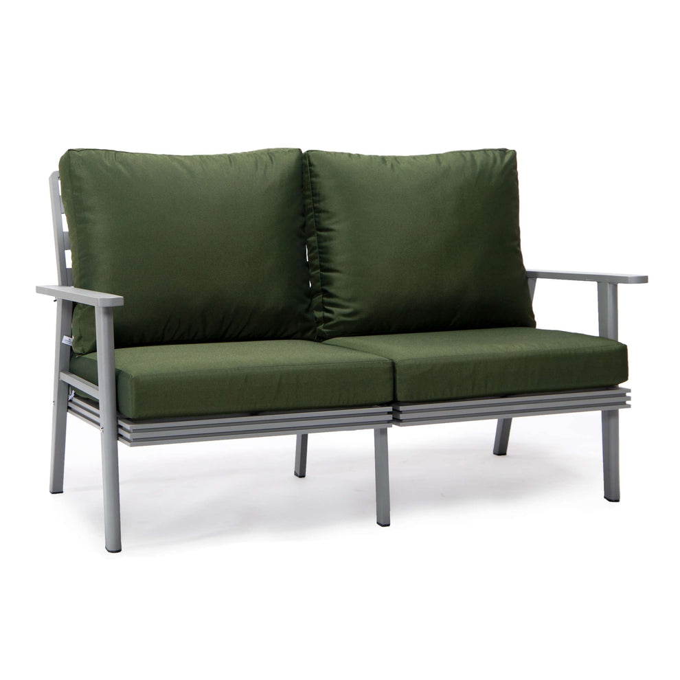 LeisureMod Walbrooke Modern 3-Piece Outdoor Patio Set with Grey Aluminum Frame | Outdoor Sofas, Loveseats & Sectionals | Modishstore - 25
