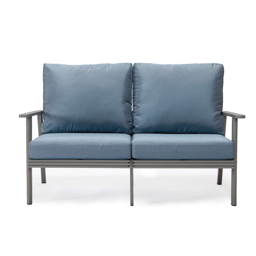 LeisureMod Walbrooke Modern 3-Piece Outdoor Patio Set with Grey Aluminum Frame | Outdoor Sofas, Loveseats & Sectionals | Modishstore - 64