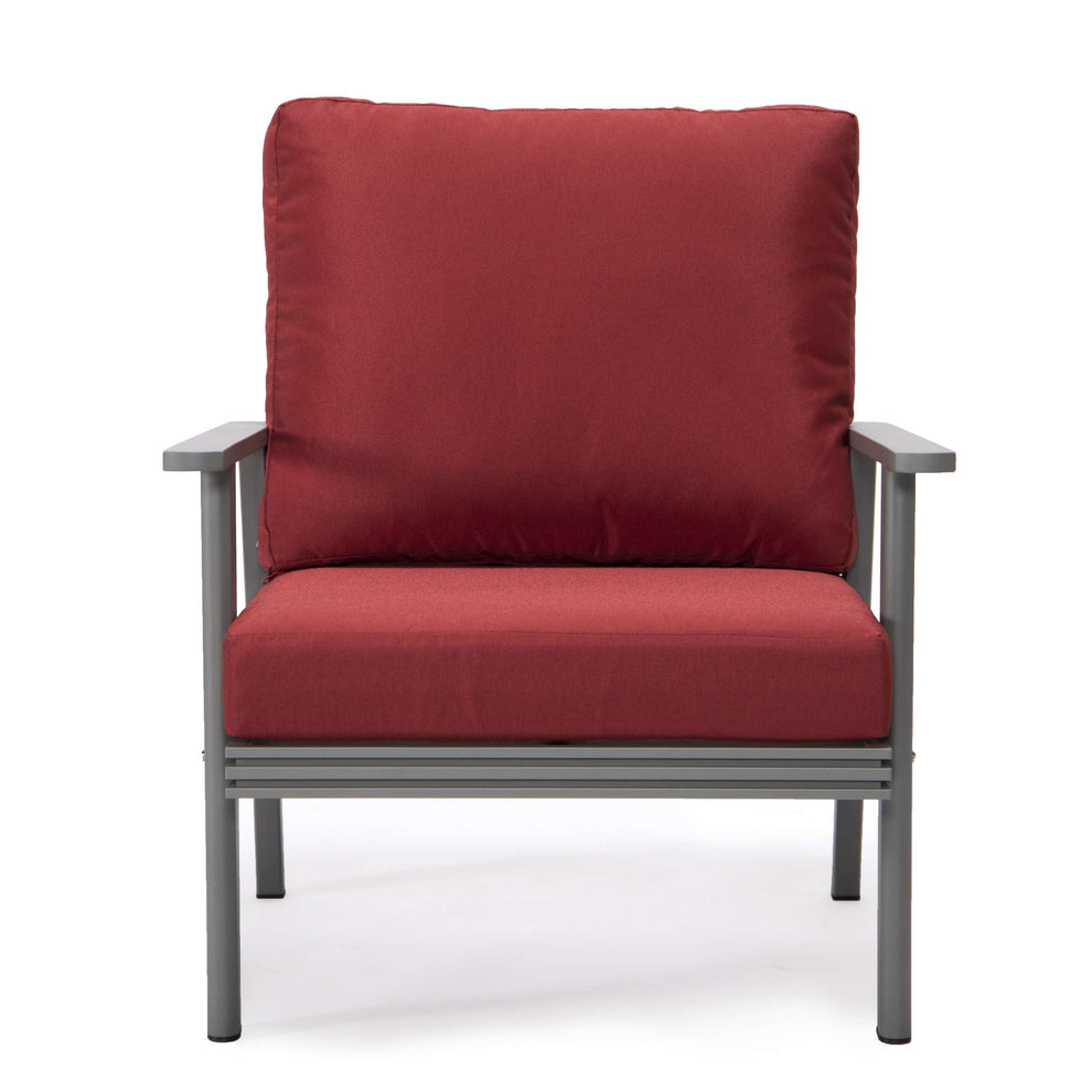 LeisureMod Walbrooke Modern 3-Piece Outdoor Patio Set with Grey Aluminum Frame | Outdoor Sofas, Loveseats & Sectionals | Modishstore - 82
