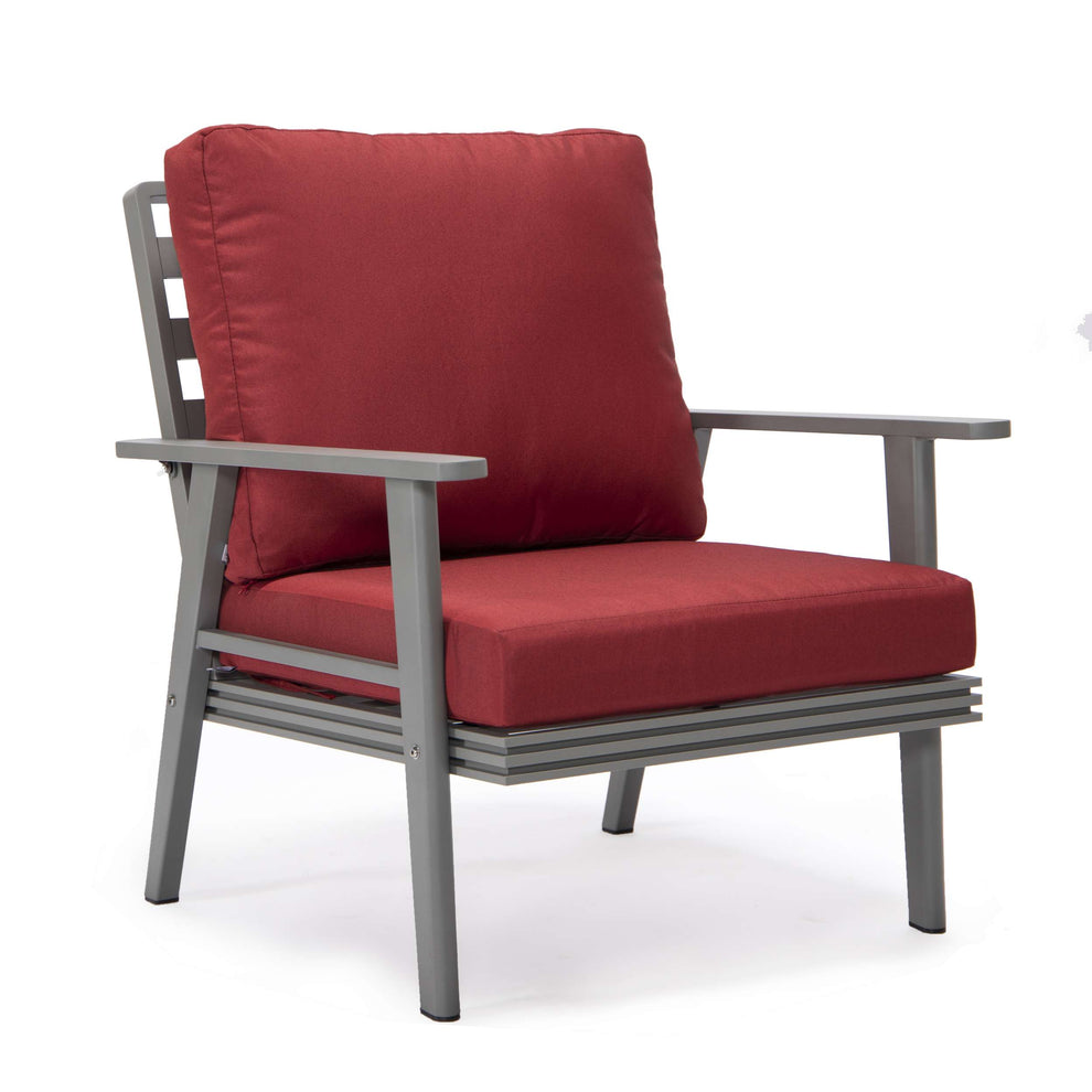 LeisureMod Walbrooke Modern Grey Patio Conversation With Square Fire Pit With Slats Design & Tank Holder | Outdoor Sofas, Loveseats & Sectionals | Modishstore - 83