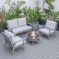 LeisureMod Walbrooke Modern Grey Patio Conversation With Round Fire Pit & Tank Holder | Outdoor Sofas, Loveseats & Sectionals | Modishstore - 55