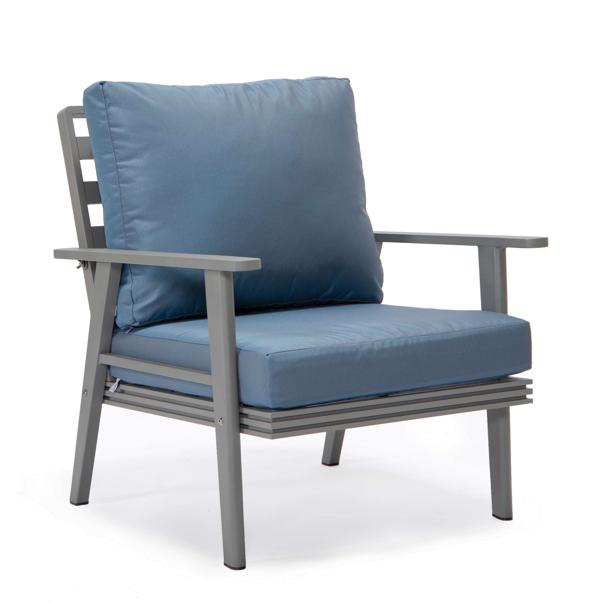 LeisureMod Walbrooke Modern Grey Patio Conversation With Round Fire Pit With Slats Design & Tank Holder | Outdoor Sofas, Loveseats & Sectionals | Modishstore - 46