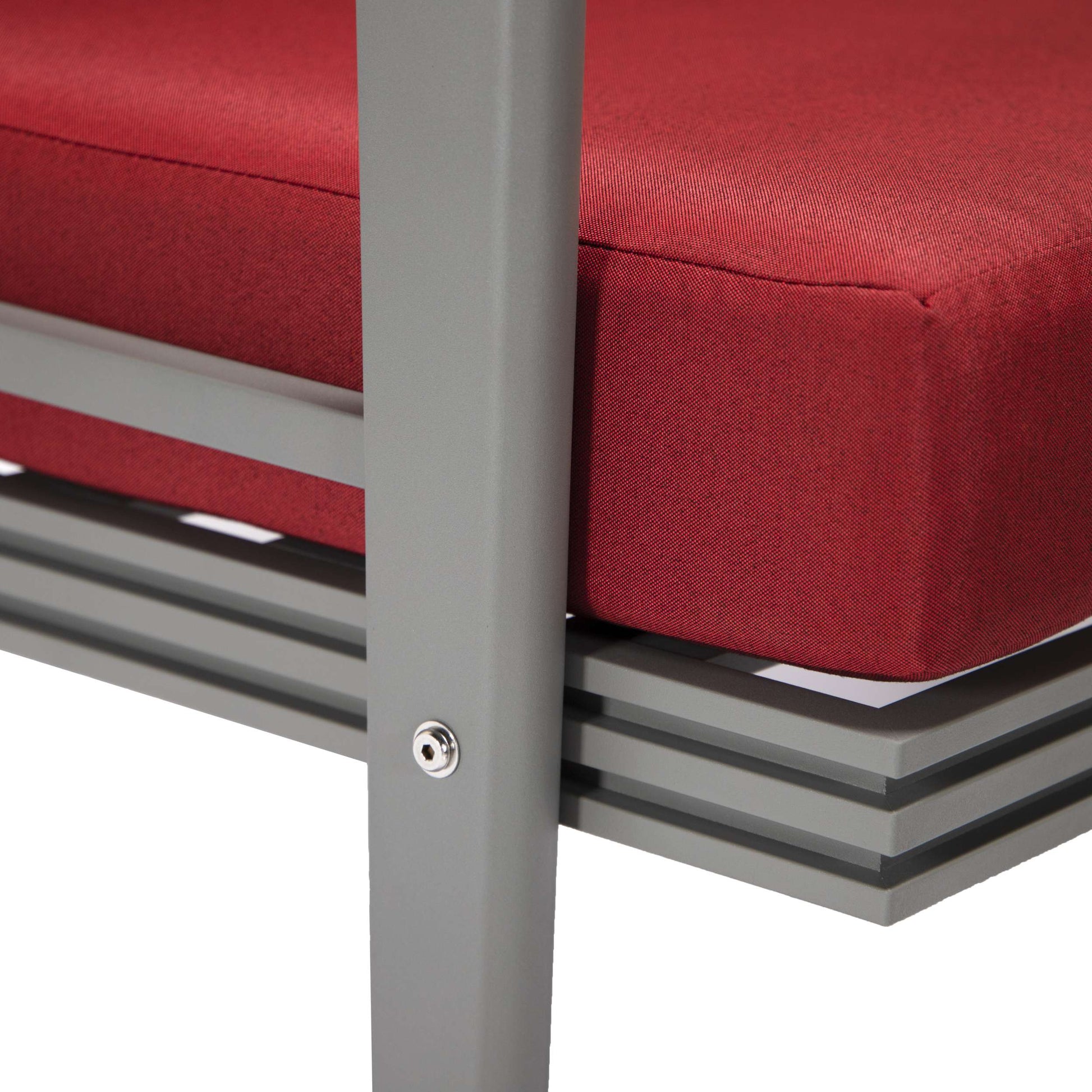 LeisureMod Walbrooke Modern Grey Patio Conversation With Round Fire Pit & Tank Holder | Outdoor Sofas, Loveseats & Sectionals | Modishstore - 113