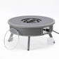Leisuremod Walbrooke Outdoor Patio Aluminum Round Slats Design Fire Pit Side Table | FIRE PITS | Modishstore - 28