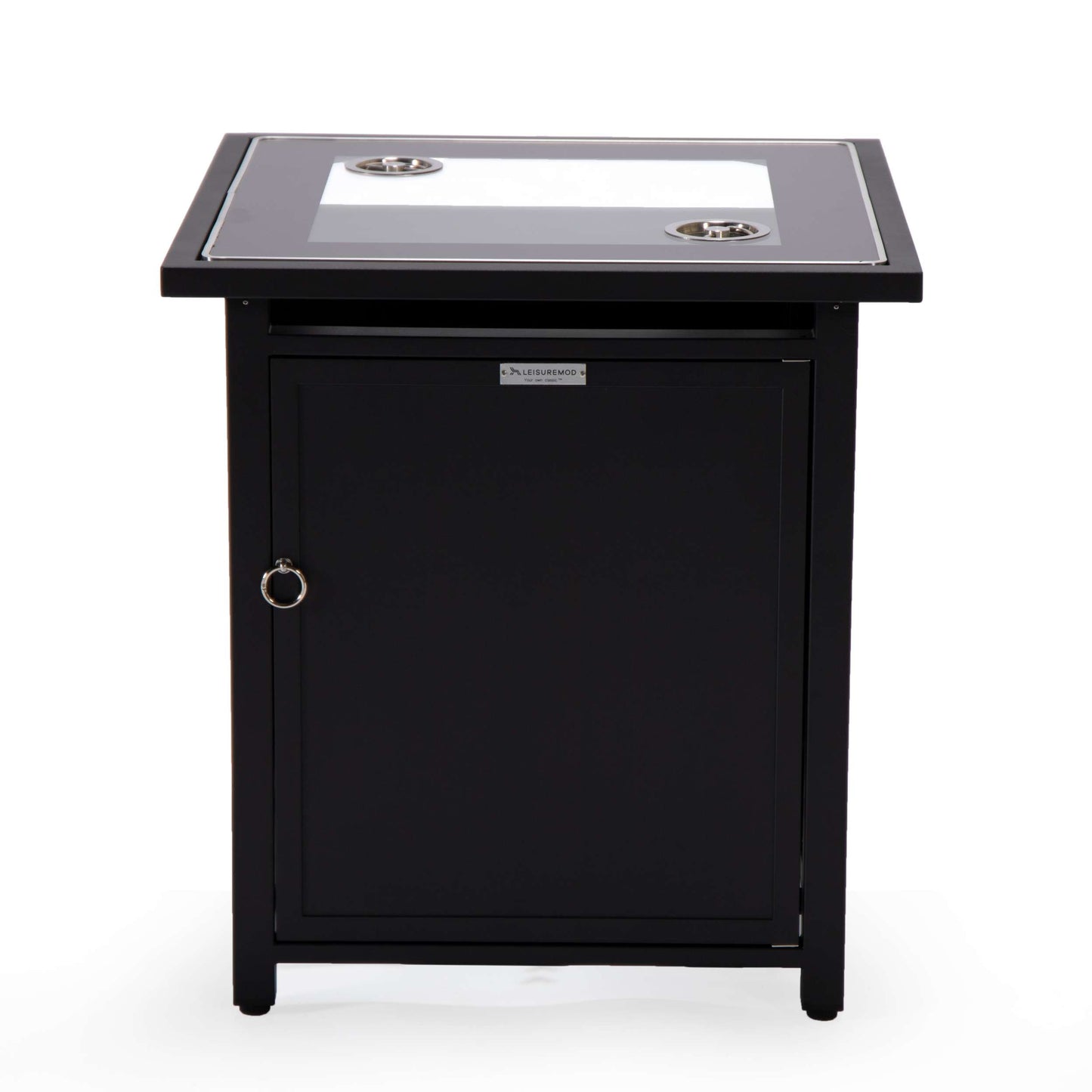 LeisureMod Walbrooke Black Patio Square Tank Holder | FIRE PITS | Modishstore - 2