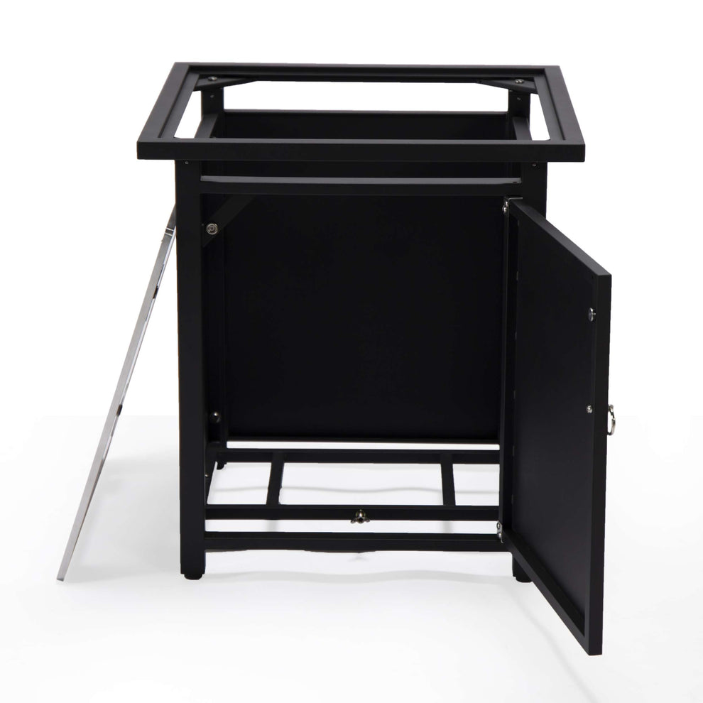LeisureMod Walbrooke Black Patio Square Tank Holder | FIRE PITS | Modishstore - 9