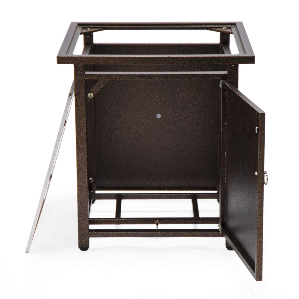 LeisureMod Walbrooke Black Patio Square Tank Holder | FIRE PITS | Modishstore - 15