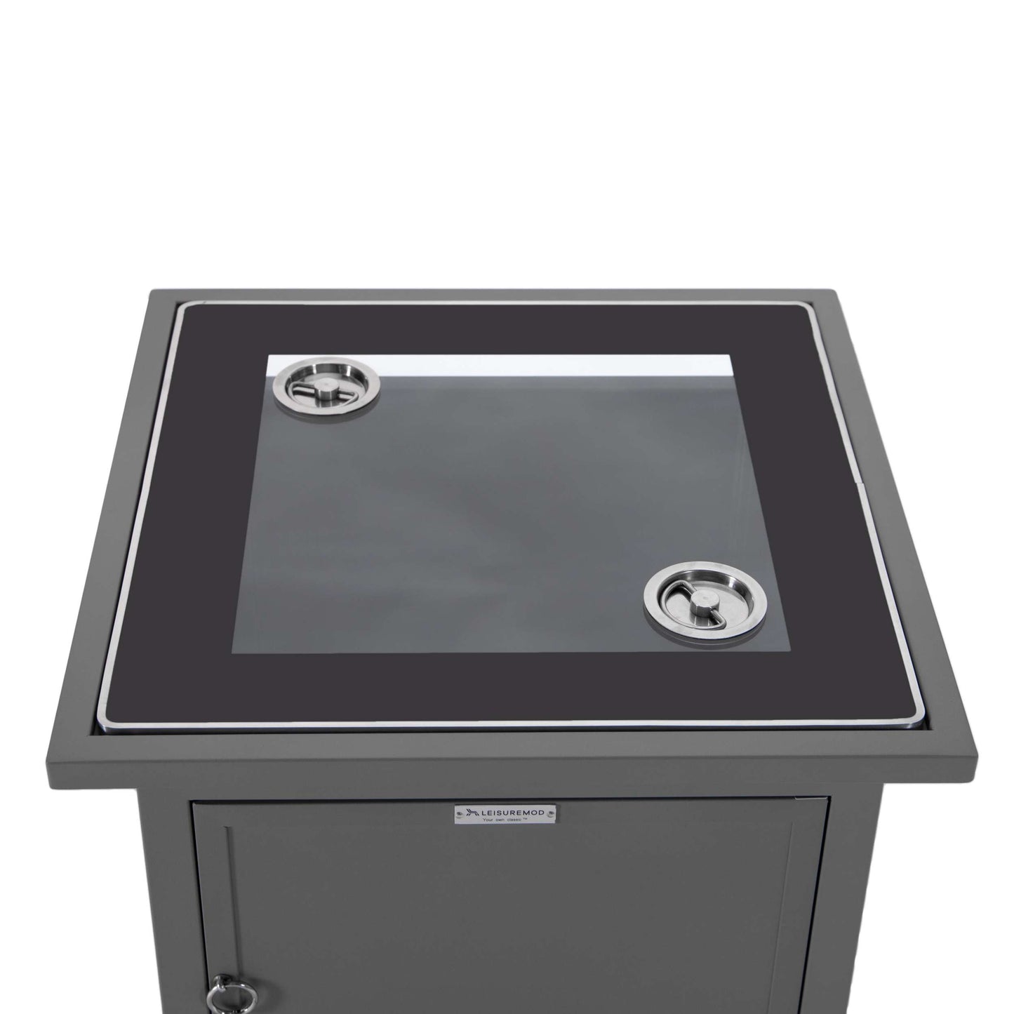 LeisureMod Walbrooke Black Patio Square Tank Holder | FIRE PITS | Modishstore - 26