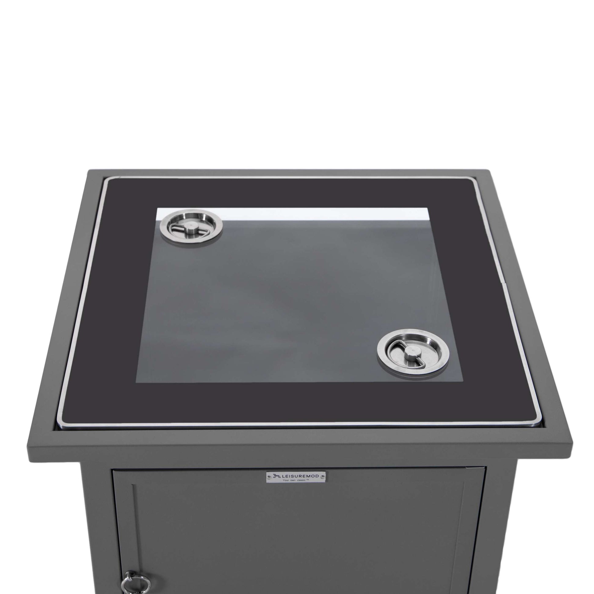 LeisureMod Walbrooke Black Patio Square Tank Holder | FIRE PITS | Modishstore - 26