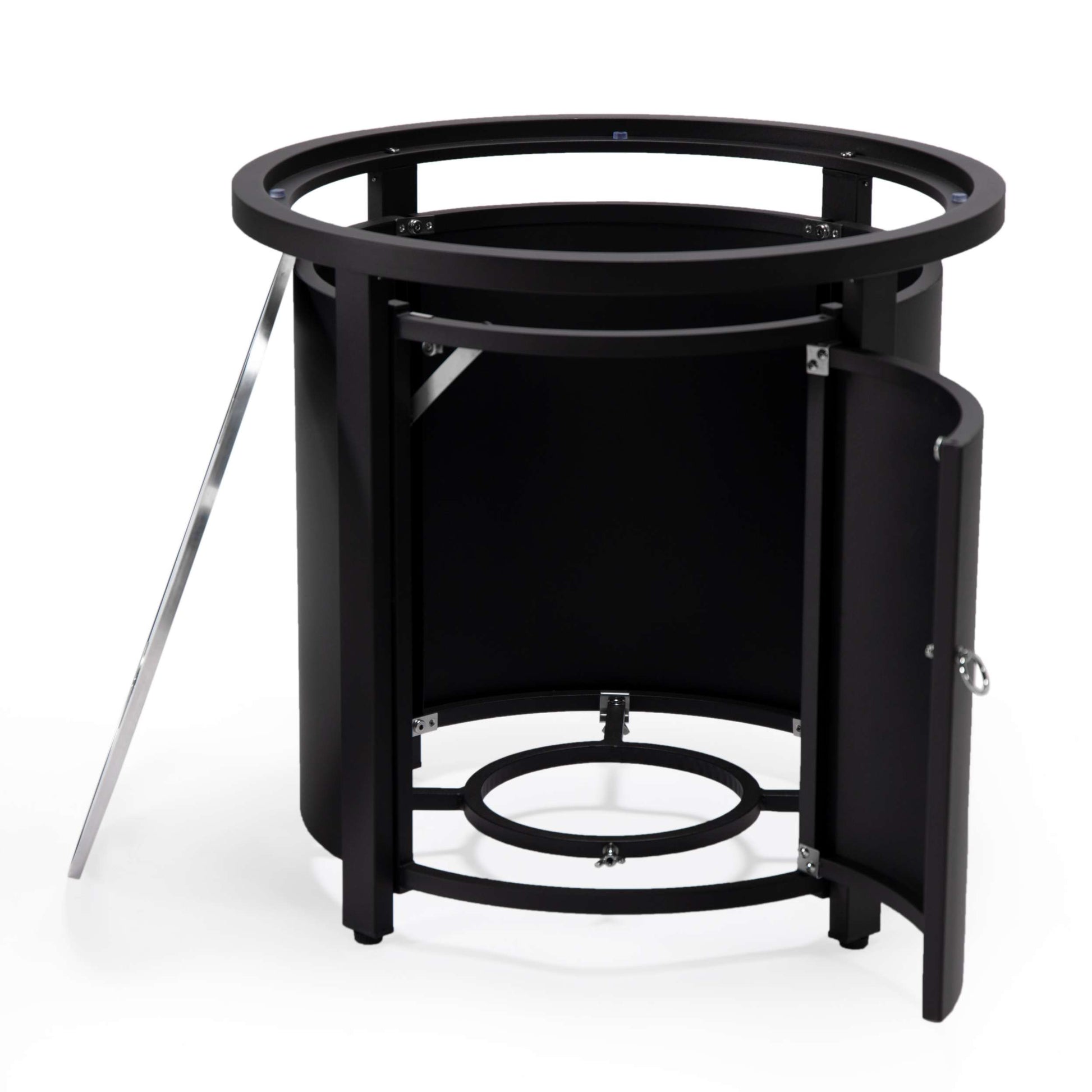 LeisureMod Walbrooke Black Patio Round Tank Holder | FIRE PITS | Modishstore - 4