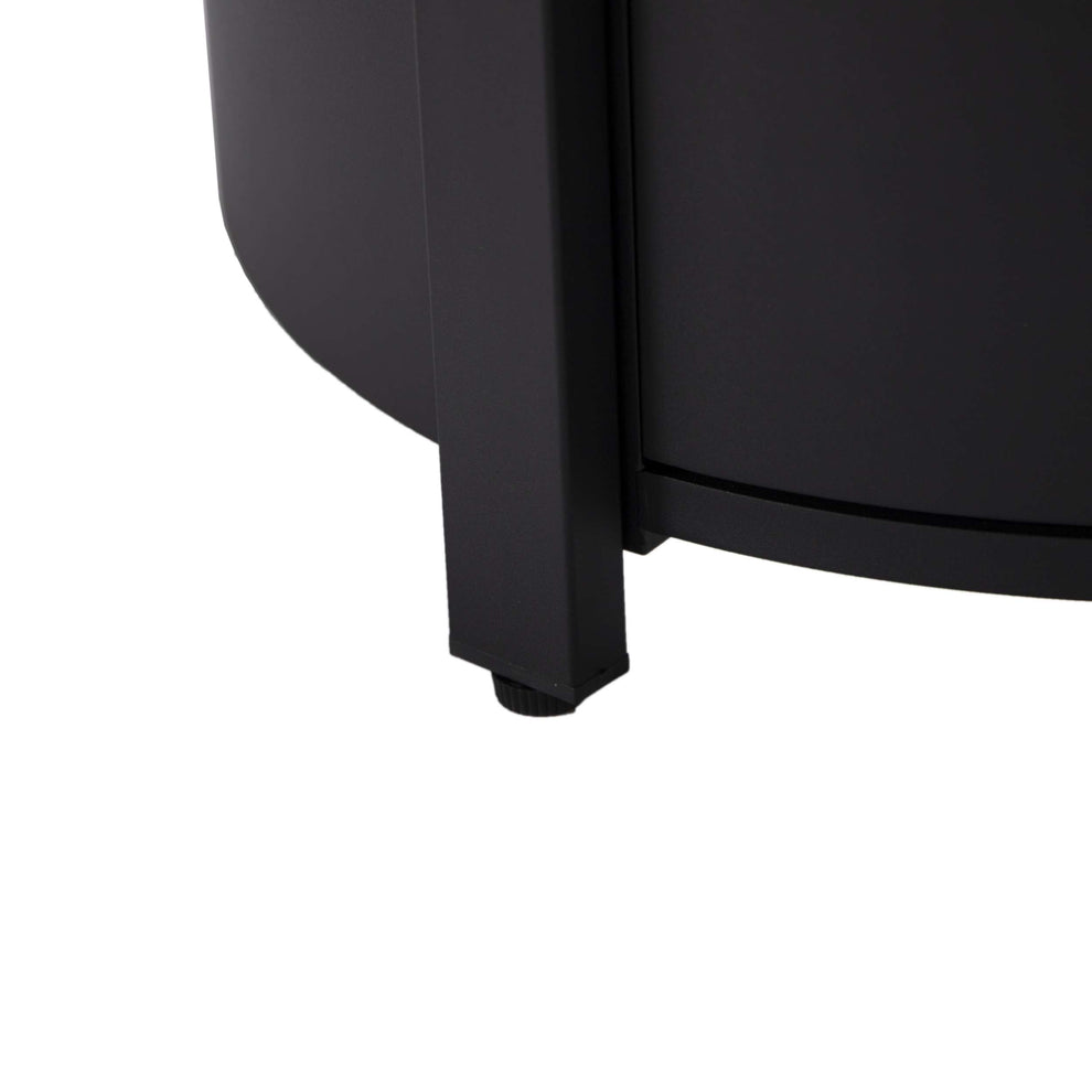 LeisureMod Walbrooke Black Patio Round Tank Holder | FIRE PITS | Modishstore - 9