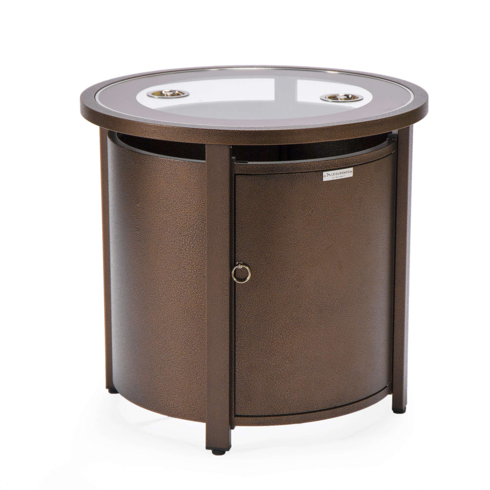 LeisureMod Walbrooke Black Patio Round Tank Holder | FIRE PITS | Modishstore - 10
