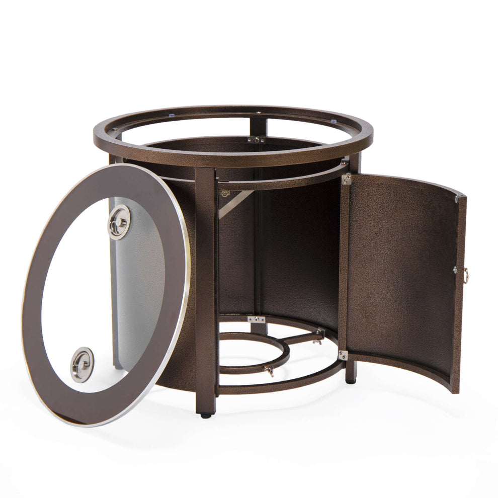 LeisureMod Walbrooke Black Patio Round Tank Holder | FIRE PITS | Modishstore - 11