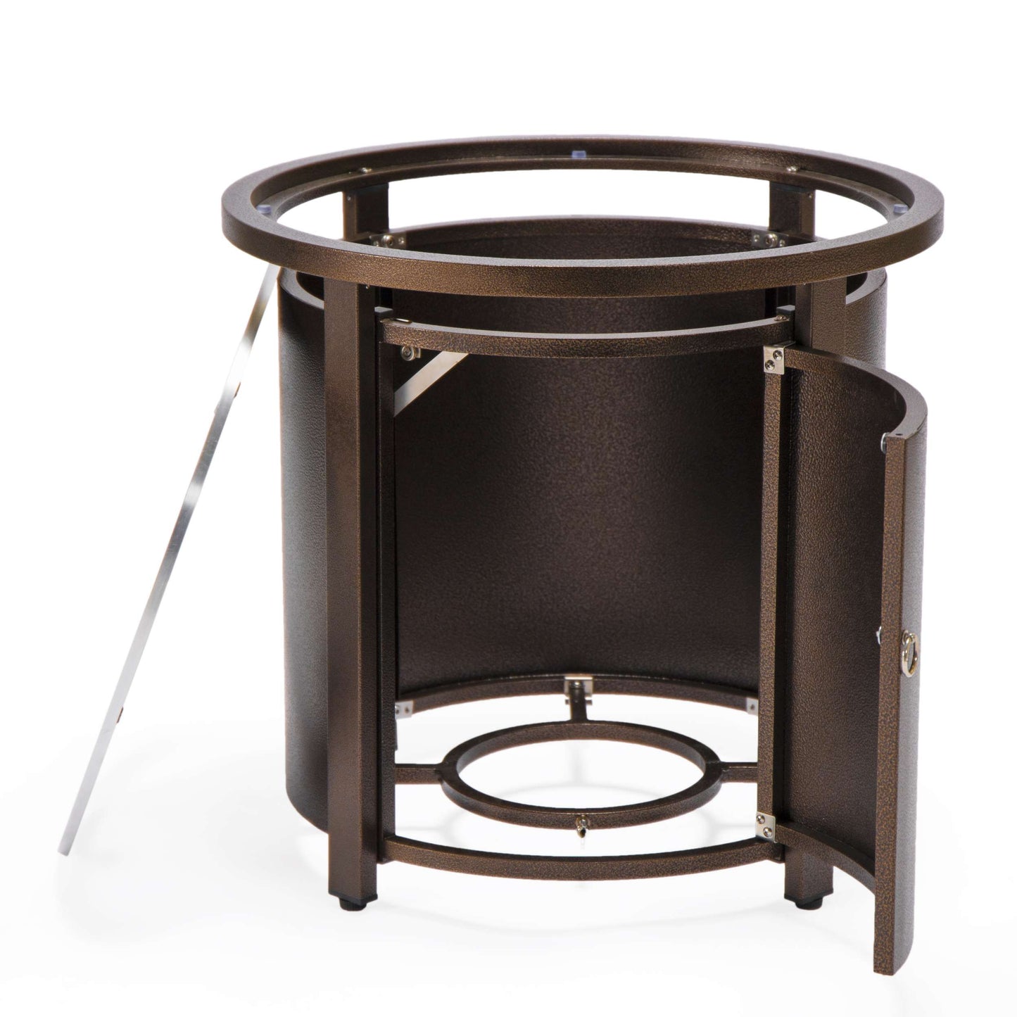 LeisureMod Walbrooke Black Patio Round Tank Holder | FIRE PITS | Modishstore - 12