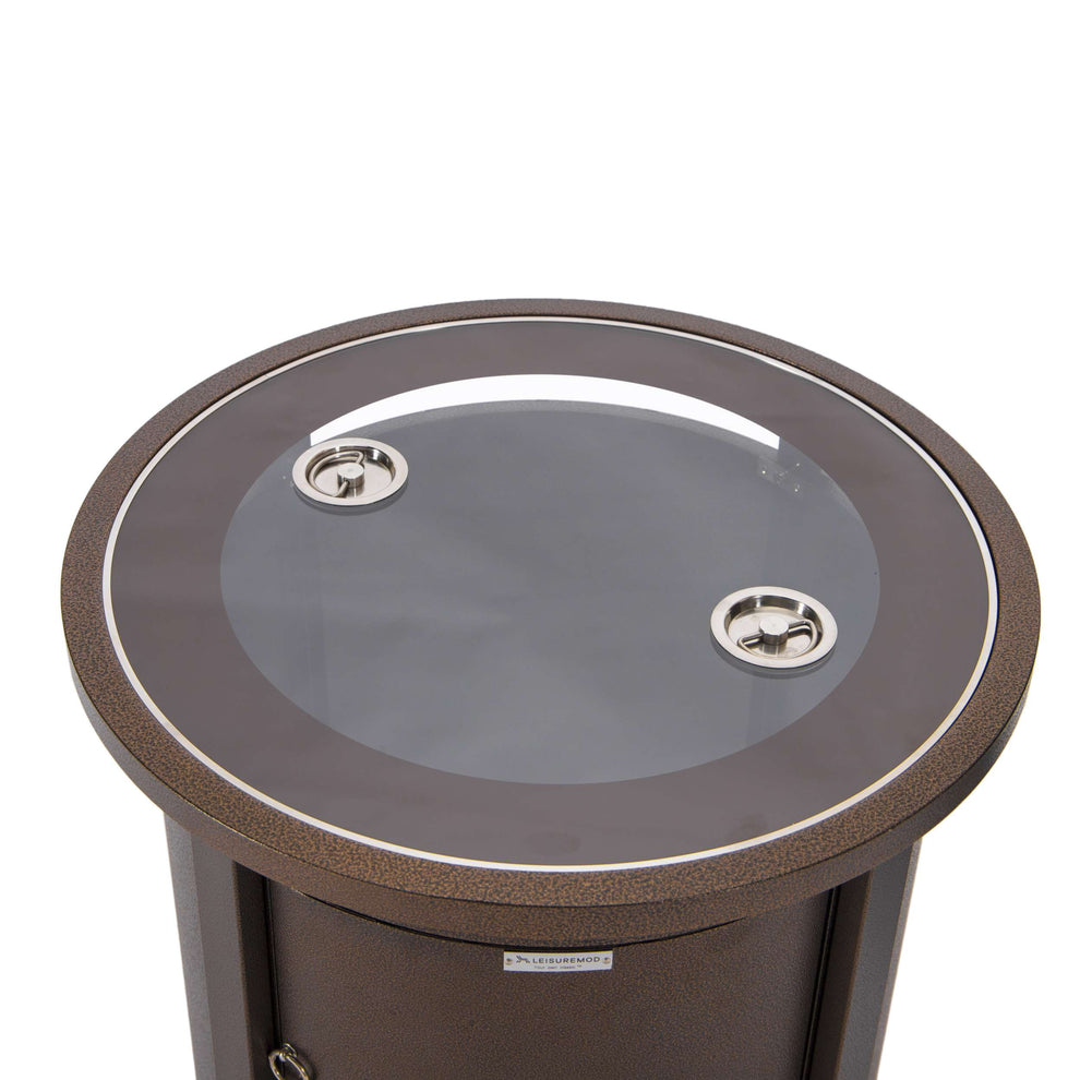 LeisureMod Walbrooke Black Patio Round Tank Holder | FIRE PITS | Modishstore - 16