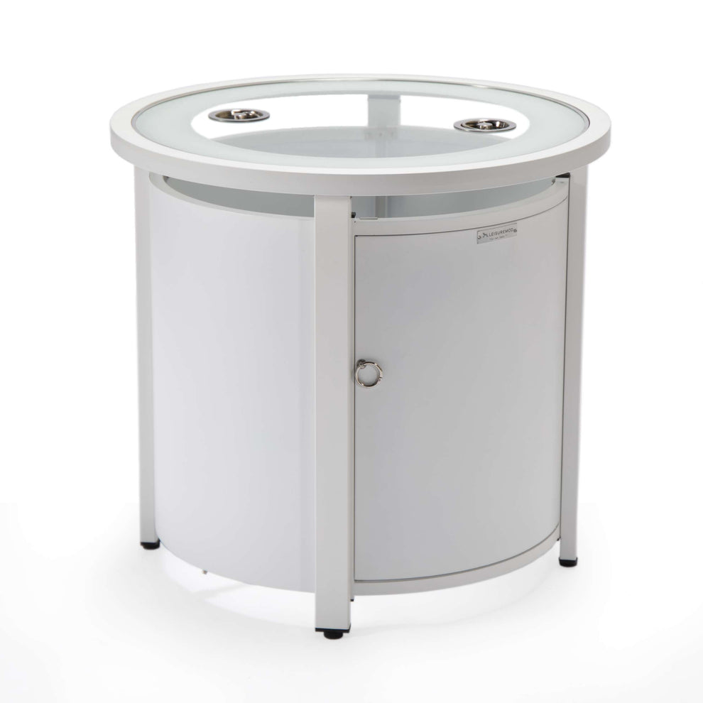 LeisureMod Walbrooke Black Patio Round Tank Holder | FIRE PITS | Modishstore - 29