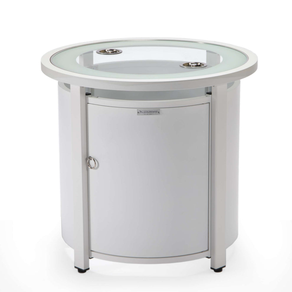 LeisureMod Walbrooke Black Patio Round Tank Holder | FIRE PITS | Modishstore - 35