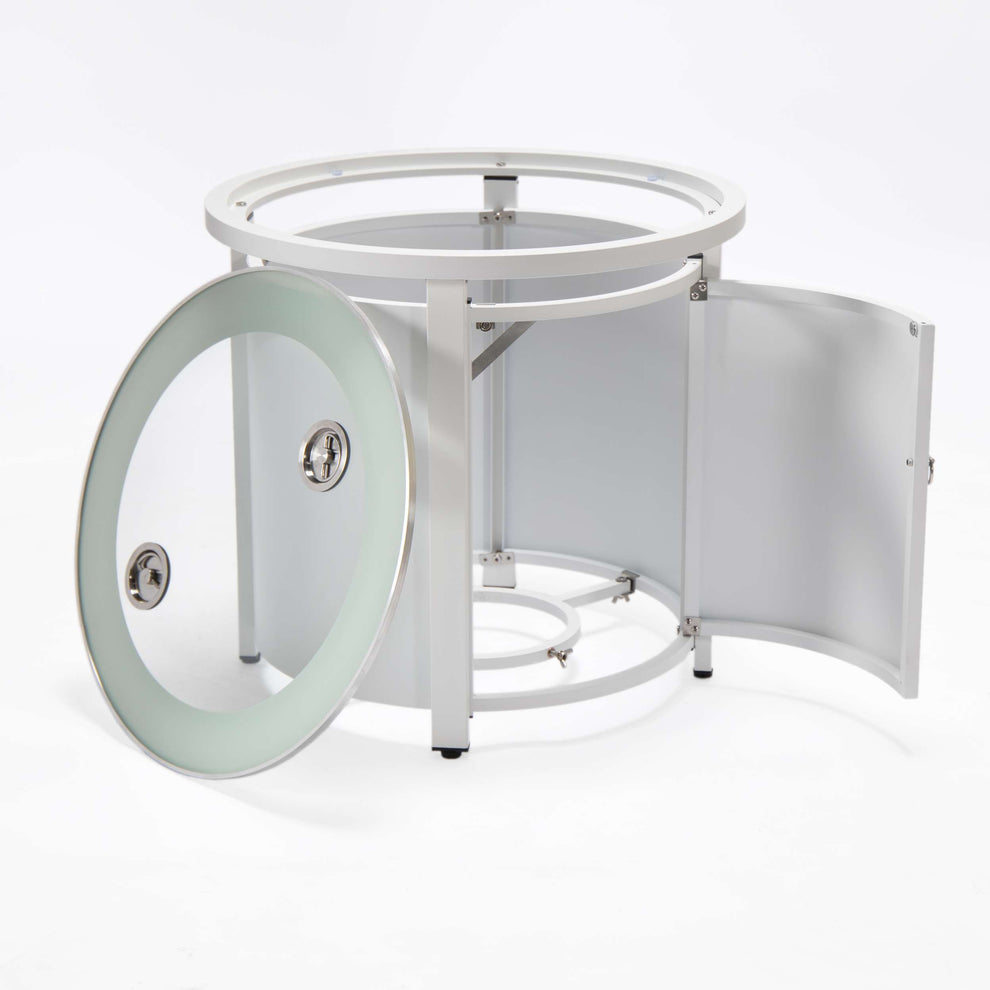 LeisureMod Walbrooke Black Patio Round Tank Holder | FIRE PITS | Modishstore - 28
