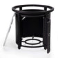LeisureMod Walbrooke Black Patio Round Tank Holder with Slats Design | FIRE PITS | Modishstore - 4