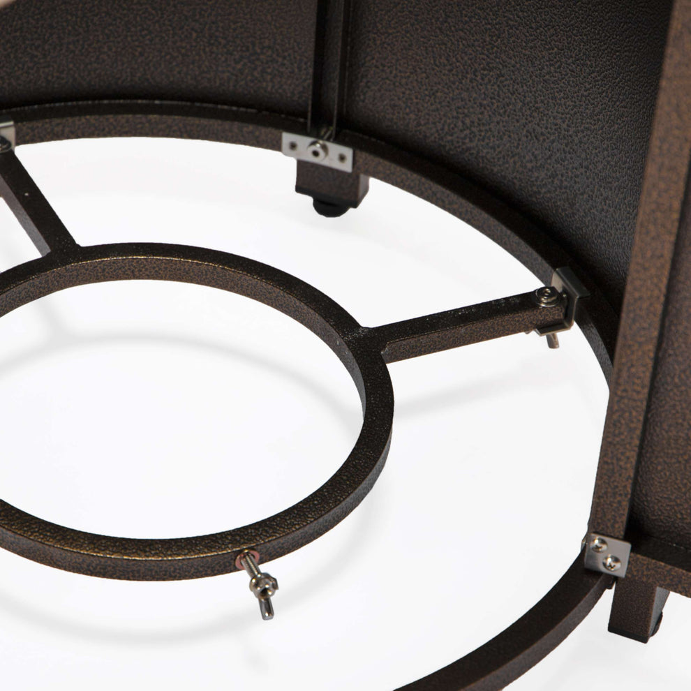 LeisureMod Walbrooke Black Patio Round Tank Holder with Slats Design | FIRE PITS | Modishstore - 17