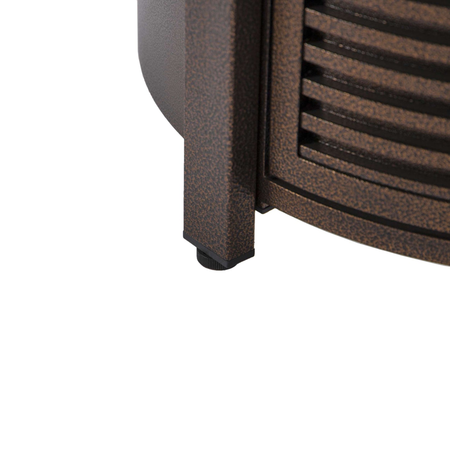 LeisureMod Walbrooke Black Patio Round Tank Holder with Slats Design | FIRE PITS | Modishstore - 13