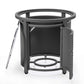 LeisureMod Walbrooke Black Patio Round Tank Holder with Slats Design | FIRE PITS | Modishstore - 22