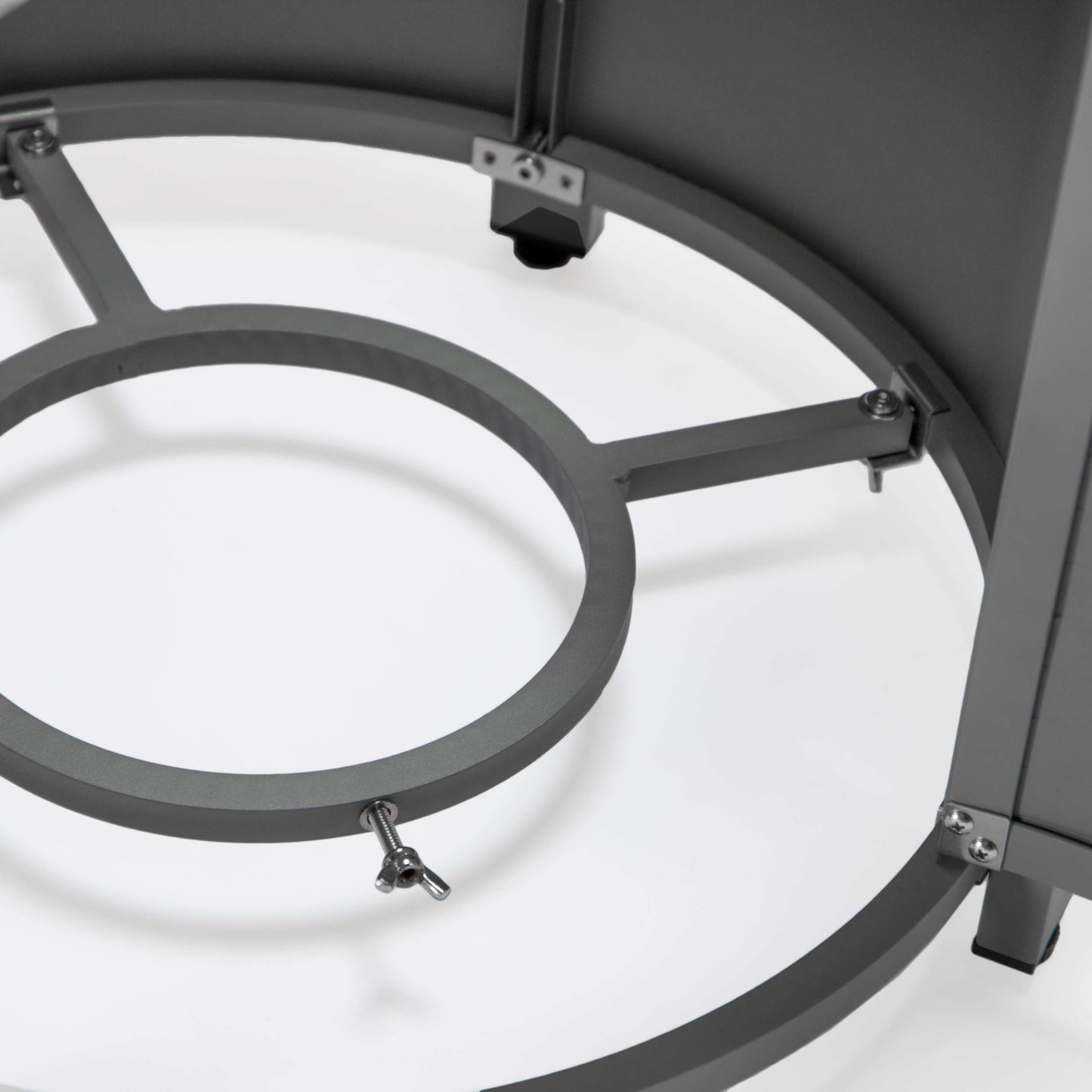 LeisureMod Walbrooke Black Patio Round Tank Holder with Slats Design | FIRE PITS | Modishstore - 23