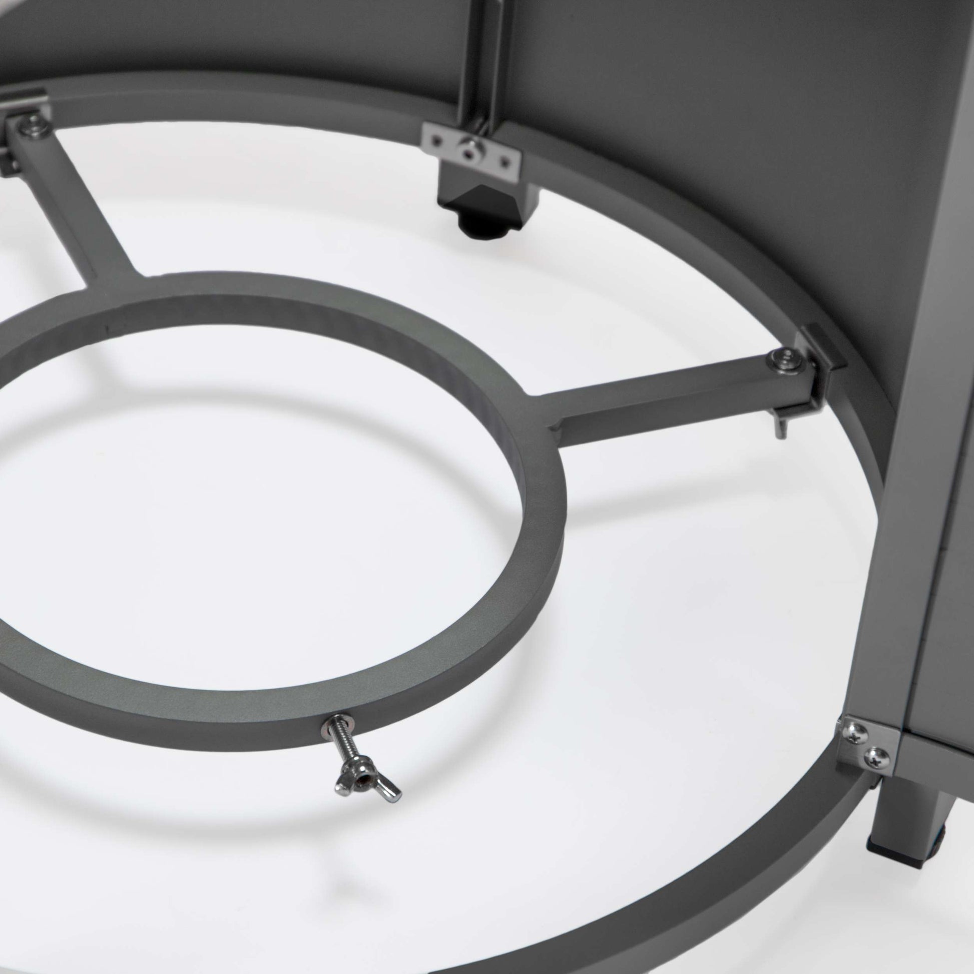 LeisureMod Walbrooke Black Patio Round Tank Holder with Slats Design | FIRE PITS | Modishstore - 23