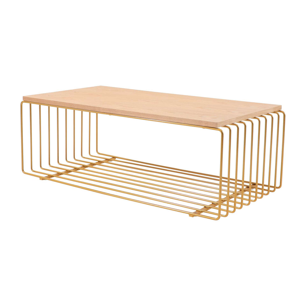 LeisureMod Walden Rectangular Coffee Table with Ash Veneer Top and Powder Coated Steel Frame | Coffee Tables | Modishstore - 30