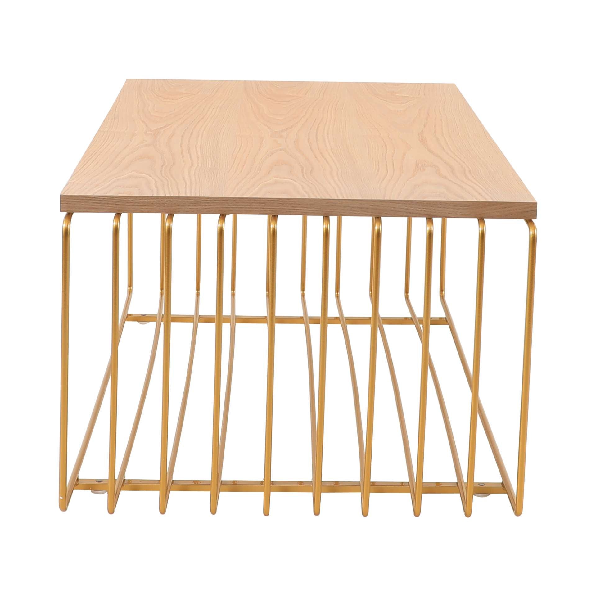 LeisureMod Walden Rectangular Coffee Table with Ash Veneer Top and Powder Coated Steel Frame | Coffee Tables | Modishstore - 29