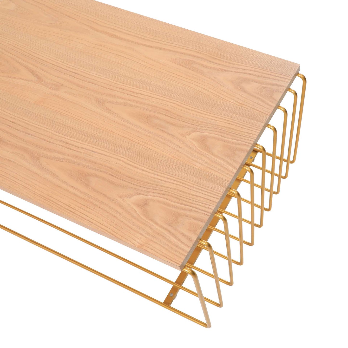 LeisureMod Walden Rectangular Coffee Table with Ash Veneer Top and Powder Coated Steel Frame | Coffee Tables | Modishstore - 28