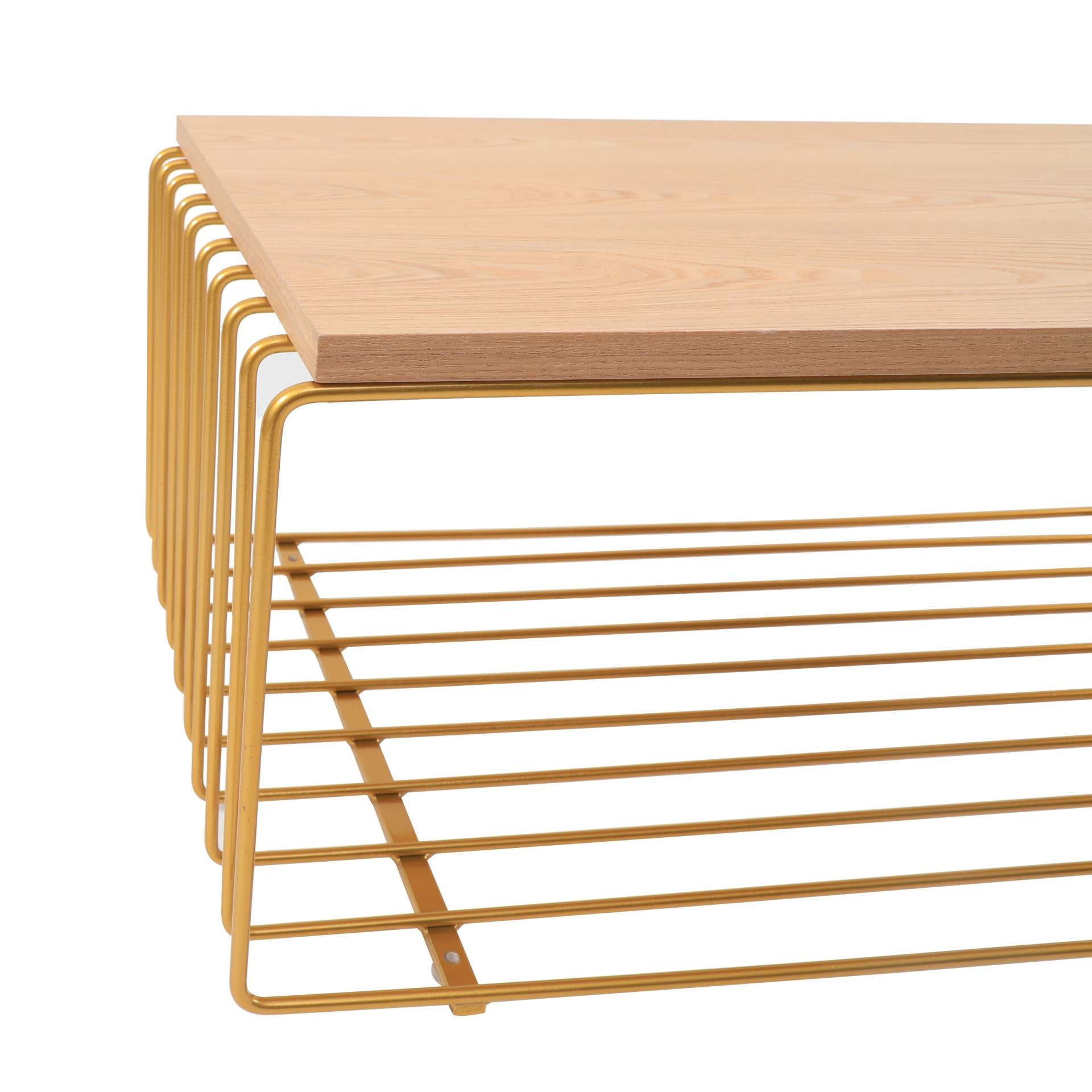 LeisureMod Walden Rectangular Coffee Table with Ash Veneer Top and Powder Coated Steel Frame | Coffee Tables | Modishstore - 27