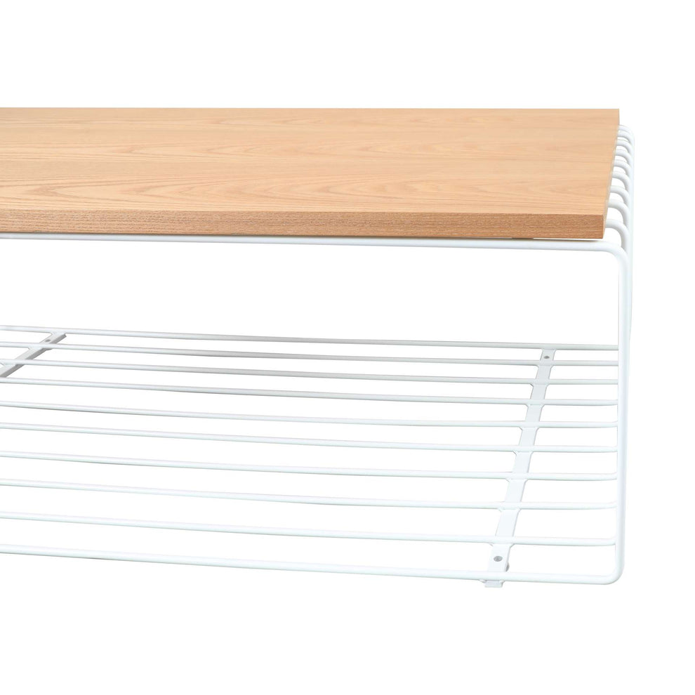 LeisureMod Walden Rectangular Coffee Table with Ash Veneer Top and Powder Coated Steel Frame | Coffee Tables | Modishstore - 18