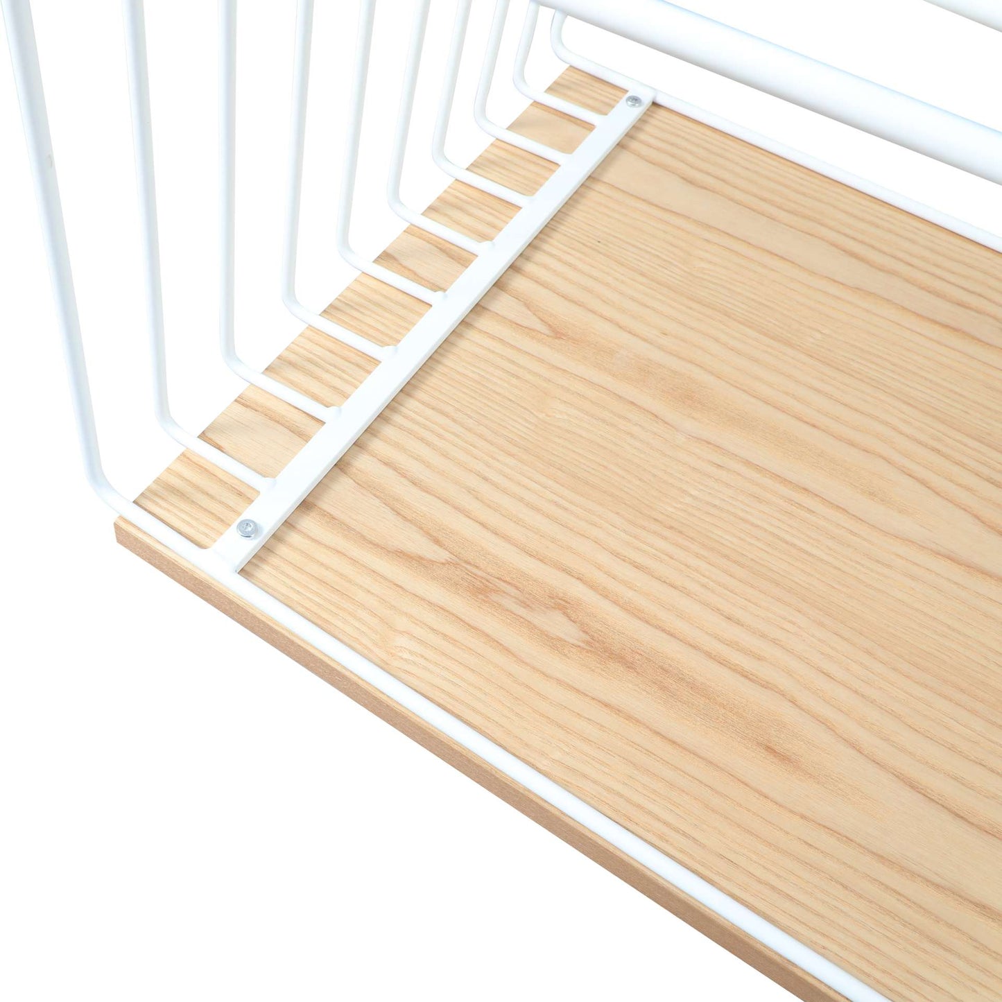 LeisureMod Walden Rectangular Coffee Table with Ash Veneer Top and Powder Coated Steel Frame | Coffee Tables | Modishstore - 15