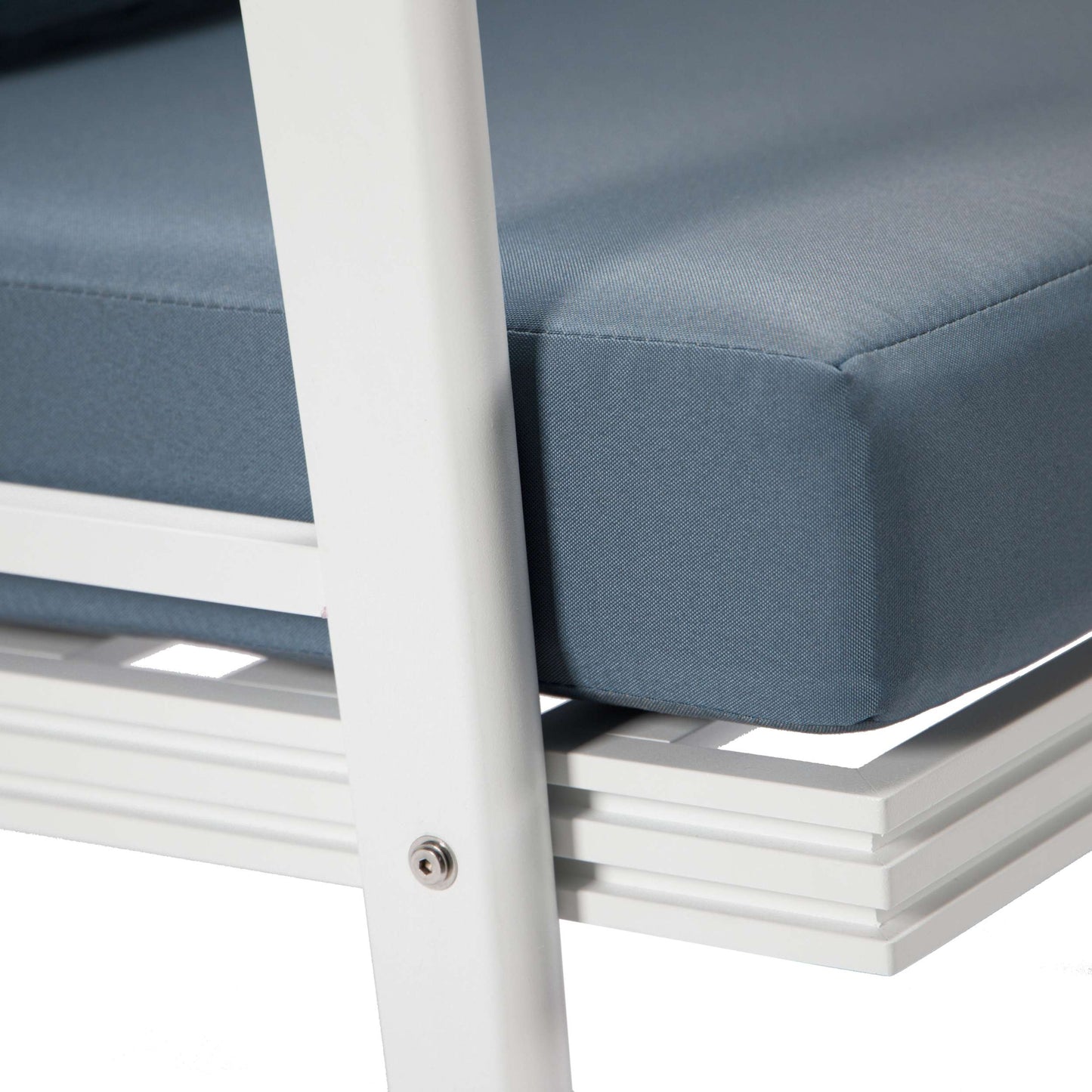 LeisureMod Walbrooke Modern White Patio Conversation With Square Fire Pit & Tank Holder | Outdoor Sofas, Loveseats & Sectionals | Modishstore - 43