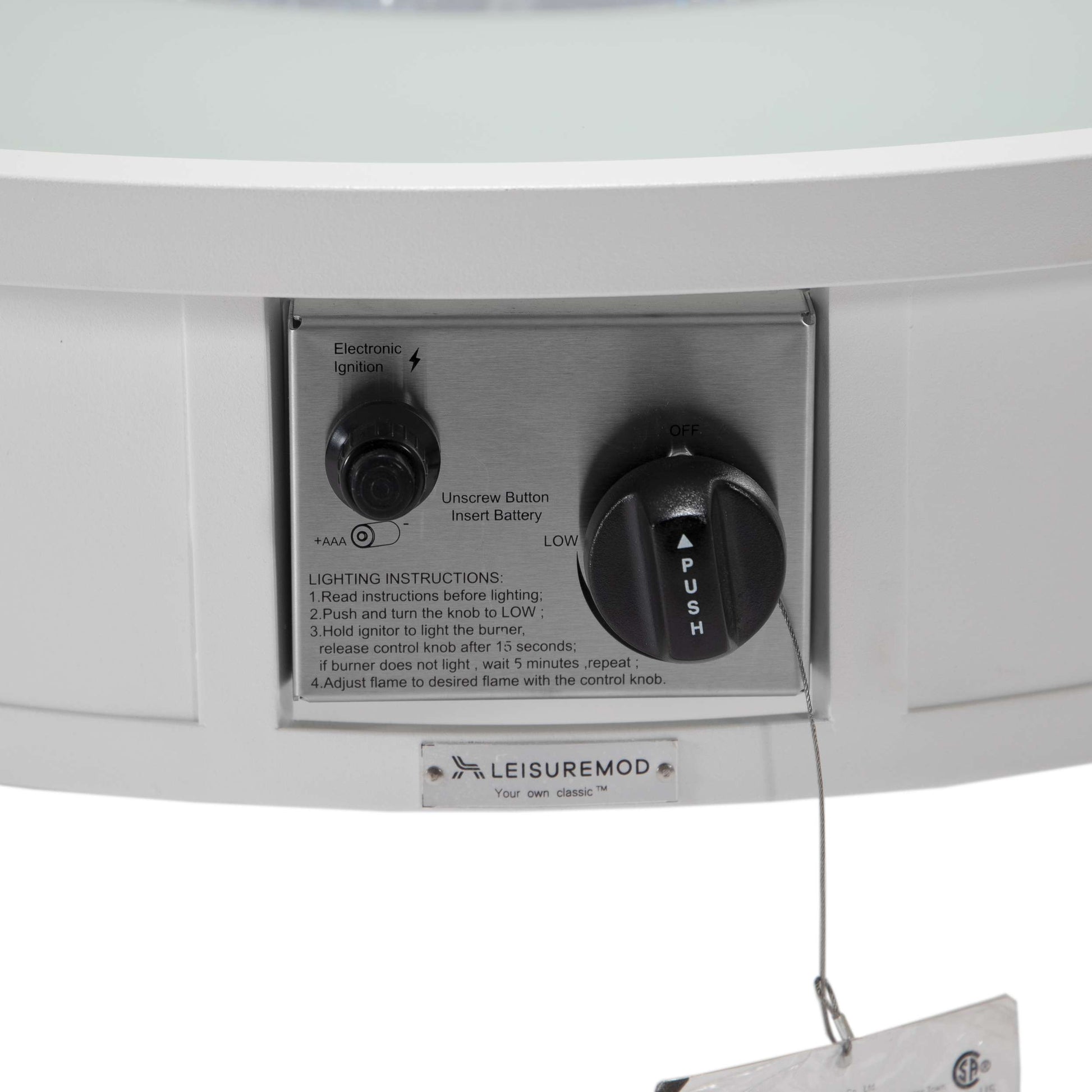 LeisureMod Walbrooke Modern White Patio Conversation With Round Fire Pit & Tank Holder | Outdoor Sofas, Loveseats & Sectionals | Modishstore - 107