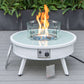 Leisuremod Walbrooke Outdoor Patio Aluminum Round Fire Pit Side Table | FIRE PITS | Modishstore - 42