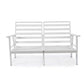 Leisuremod Walbrooke Modern Outdoor Patio Loveseat with White Aluminum Frame and Removable Cushions For Patio and Backyard Garden | Outdoor Sofas, Loveseats & Sectionals | Modishstore - 11