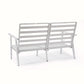 Leisuremod Walbrooke Modern Outdoor Patio Loveseat with White Aluminum Frame and Removable Cushions For Patio and Backyard Garden | Outdoor Sofas, Loveseats & Sectionals | Modishstore - 9